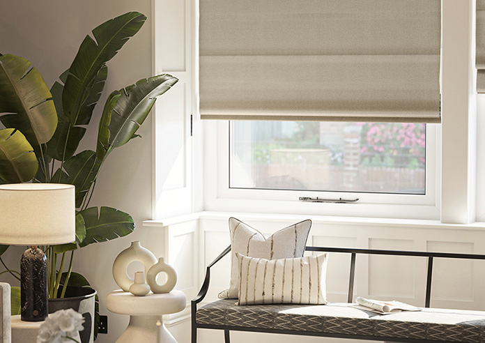 Roslin (Blackout), Monroe Bisque - Twist&Fit Roman Blind - Image 5